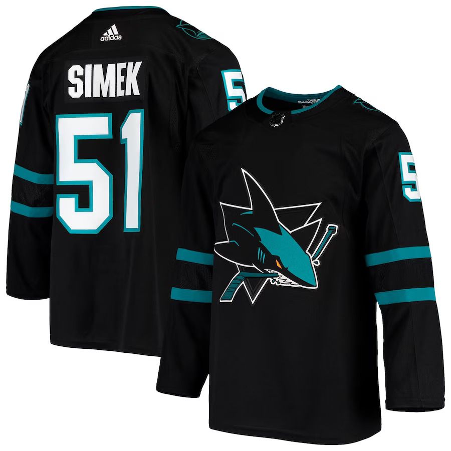 Men San Jose Sharks #51 Radim Simek adidas Black Alternate Authentic NHL Jersey->nfl hats->Sports Caps
